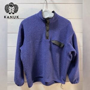 KANUK – Blue Fleece Pullover – Size 5 (L) unisex Vintage